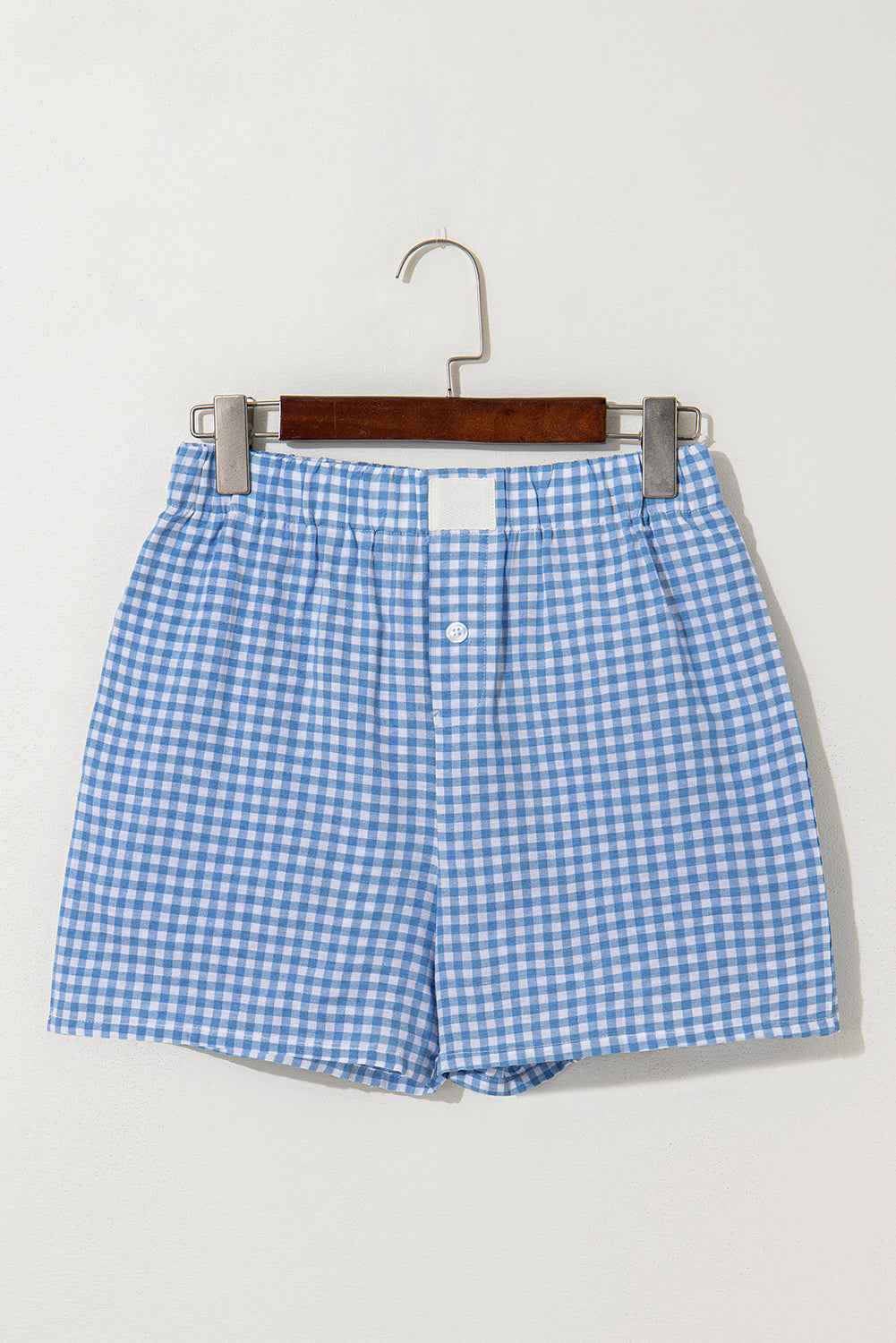 Red Vintage Plaid Print High Waisted Loose Wide Leg Shorts 4ce84ca2eff2985b
