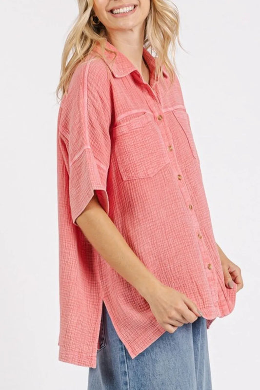 Mineral Wash Gauze Oversized Short Sleeve Shirt 4d0904c1-1152-4618-8301-a90bfa92cba6-Max