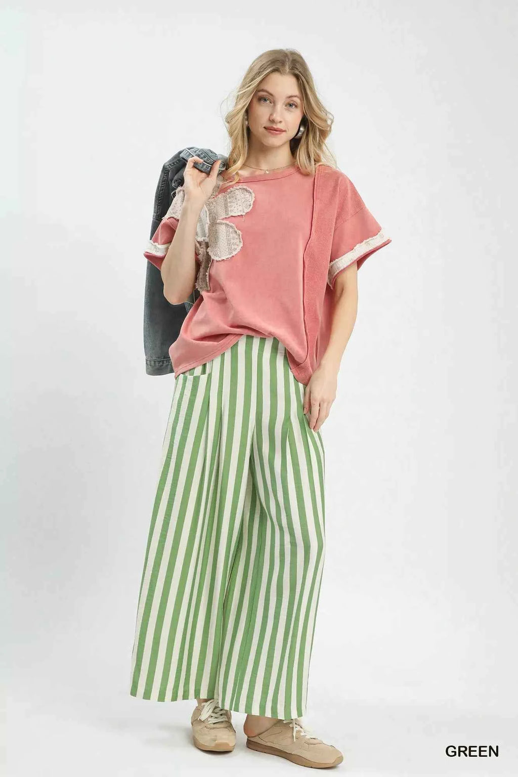 Umgee Vertical Stripe Wide Leg Pants 4d12f83d-ec2d-4aa7-8671-543893cfdcff-Max-Origin