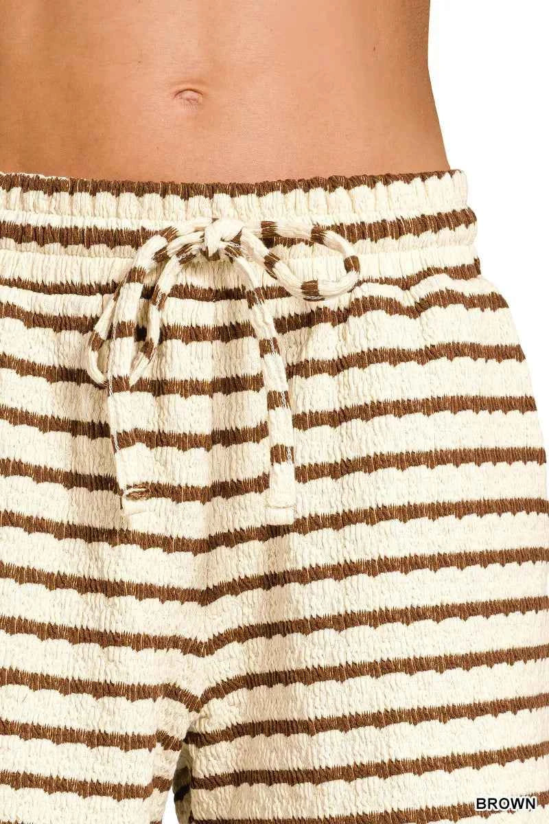 Zenana Striped Short Sleeve Tee & Shorts Set 4d1ffa7698e74621a86161fee4683f11-Max-Origin