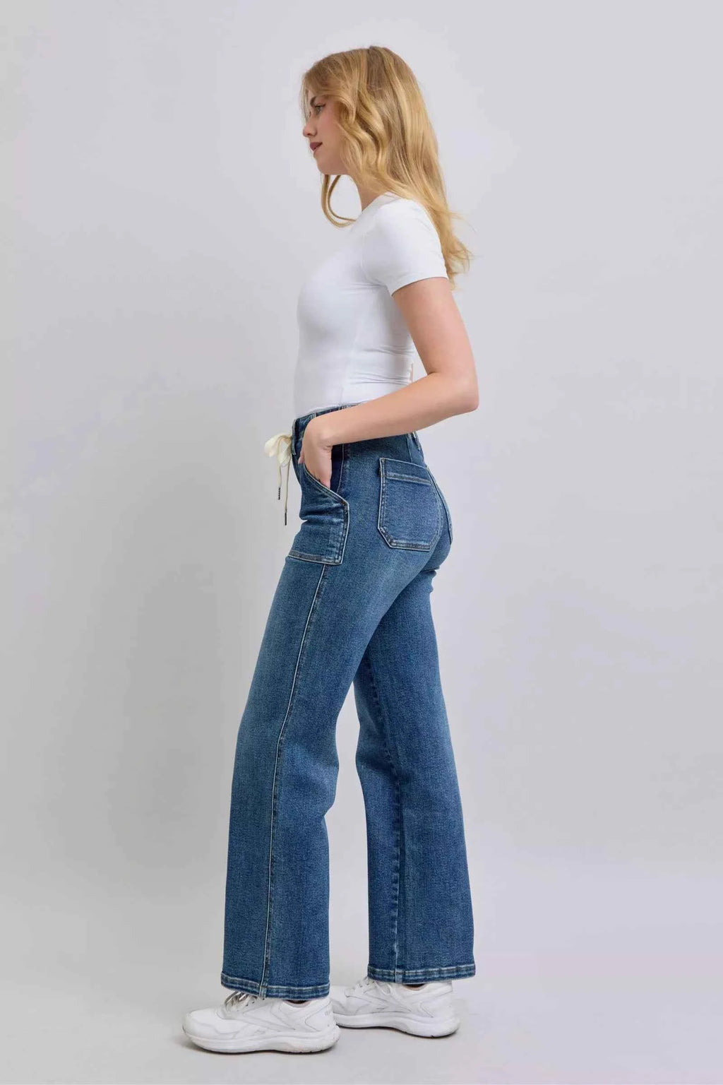 Judy Blue Drawstring Straight Jeans with Pockets 4d29622a-b2dc-4d1c-92dc-bd677ab36b53-Max-Origin