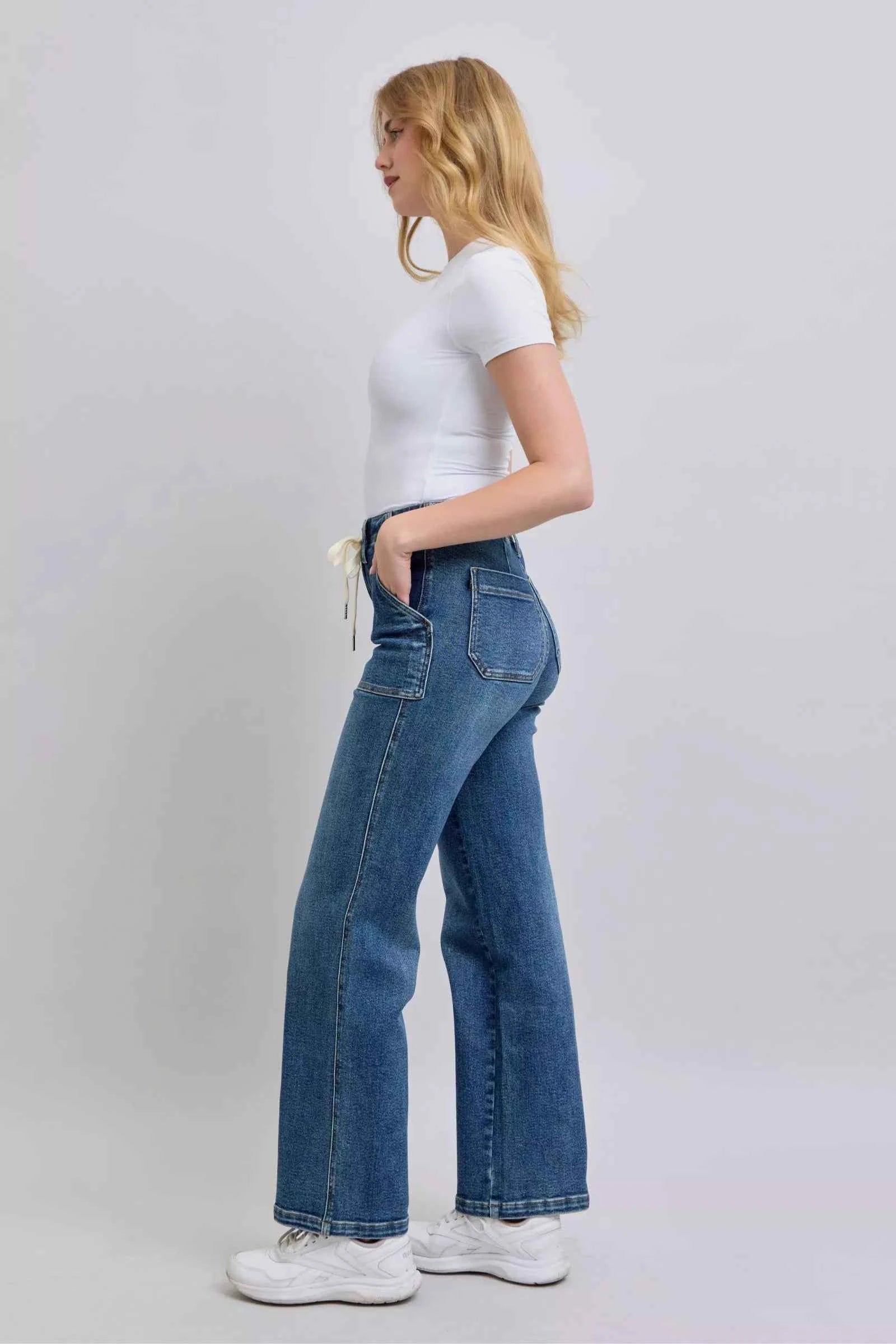 Judy Blue Drawstring Straight Jeans with Pockets 4d29622a-b2dc-4d1c-92dc-bd677ab36b53-Max-Origin