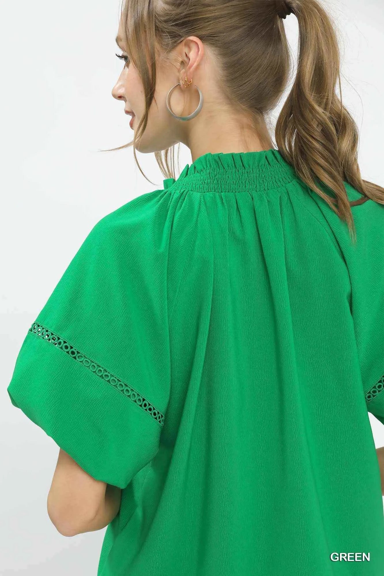 Umgee Lace Trim Peasant Top 4d4d79d1-b33a-41a9-bd8b-45019336719e-Max