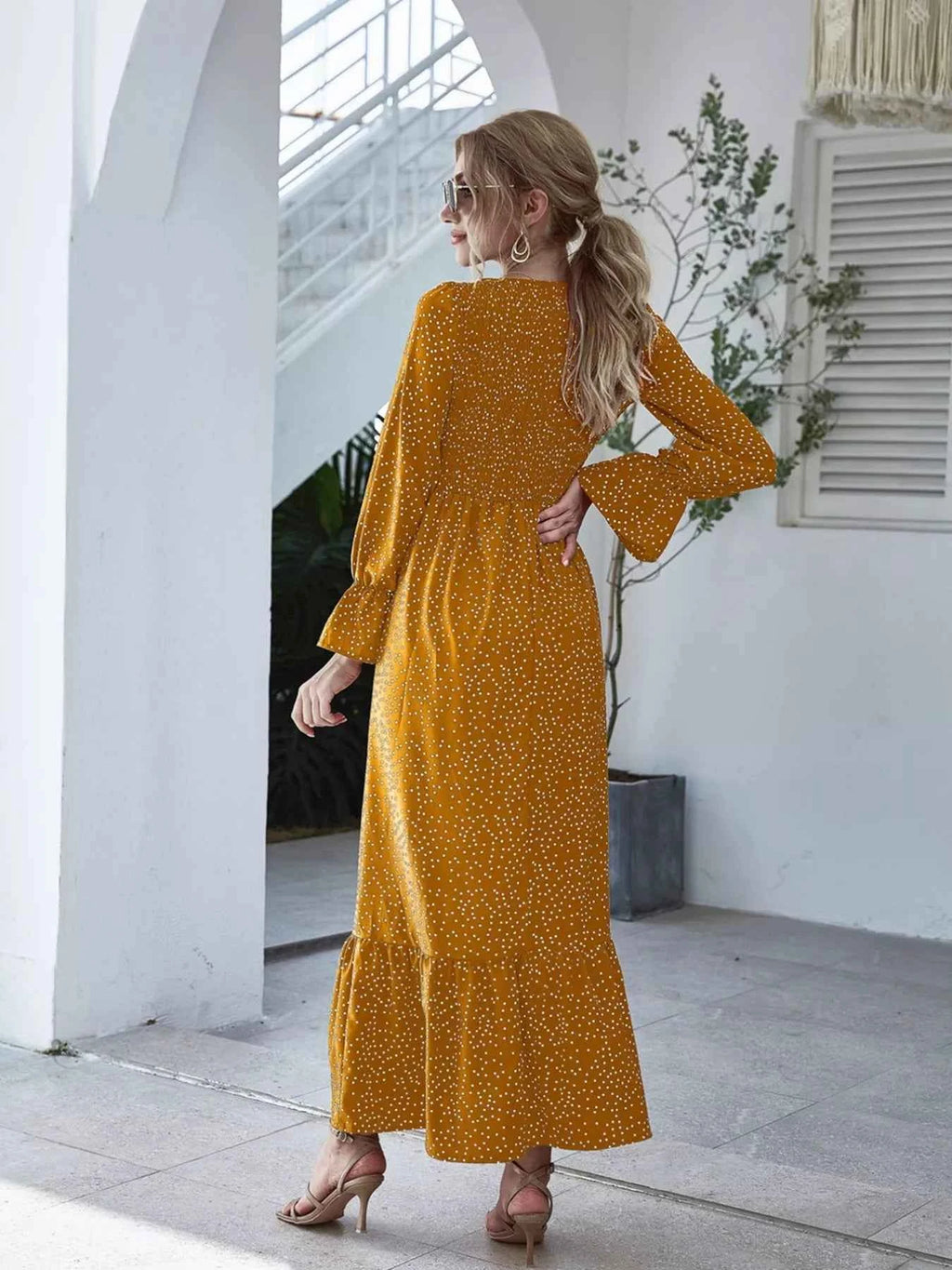Ruffled Hem Flounce Sleeve Dress 4d59689f-0678-4286-a484-ca9d0b28c7a6-Max-Origin