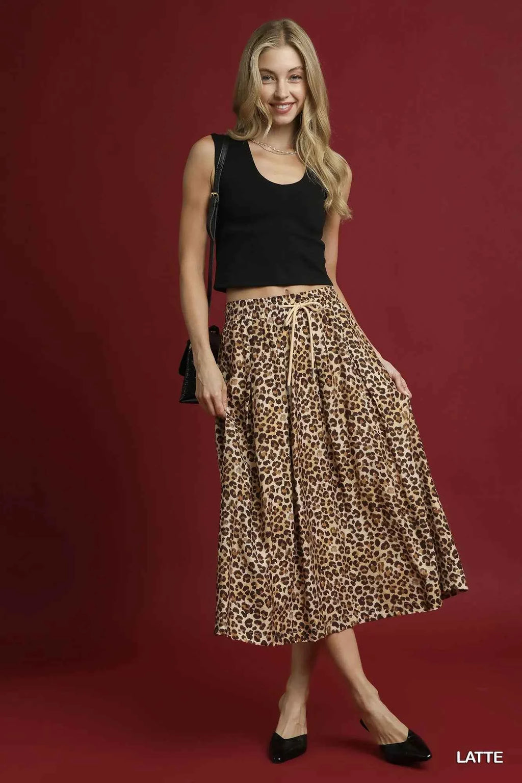 Umgee Drawstring Leopard Midi Skirt 4d6424be-736b-4b44-ba23-36591c82c5ce-Max-Origin