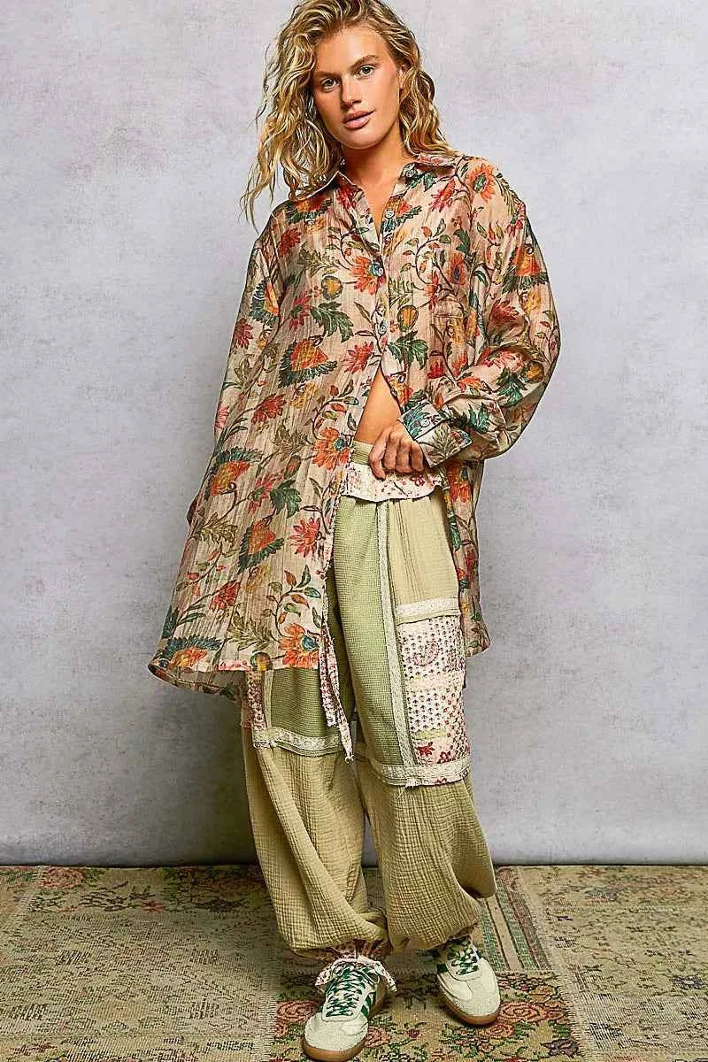 POL Metal Button Down Floral Long Sleeve Shirt 4d754833-9224-4c7b-b4e8-9376848e9c32-Max-Origin