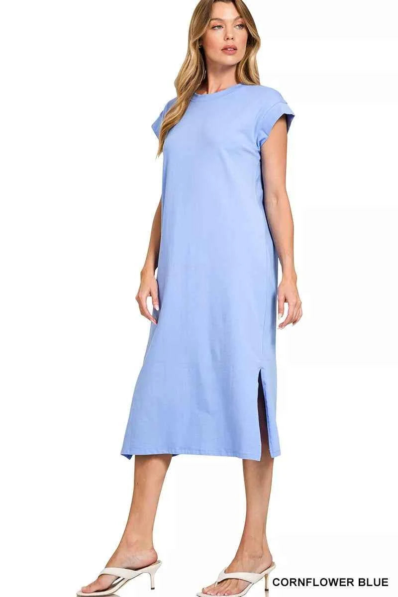 Zenana Round Neck Side Slit Midi Dress 4d7dfe892a7c4bb58c35762c8778f6d7-Max-Origin