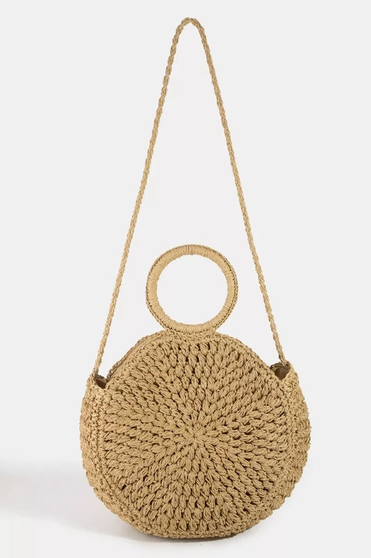 Fame Circle Handle Circle Straw Braided Hand Bag 4d842d6d35ca4b208c811fc9d12f1bab-Max-Origin
