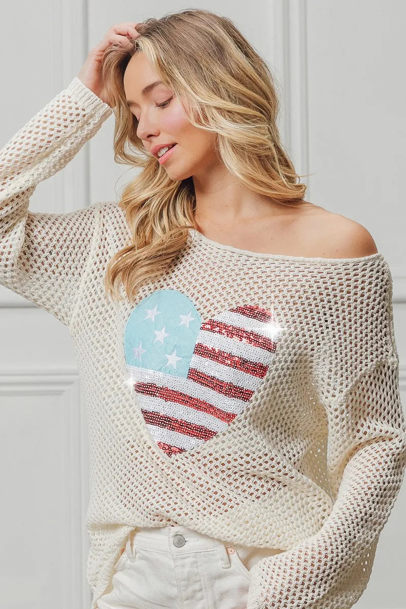 BiBi Sequin American Flag Heart Knit Up 4d91034d7fa740c4a444c416e51866a1-Max-Origin