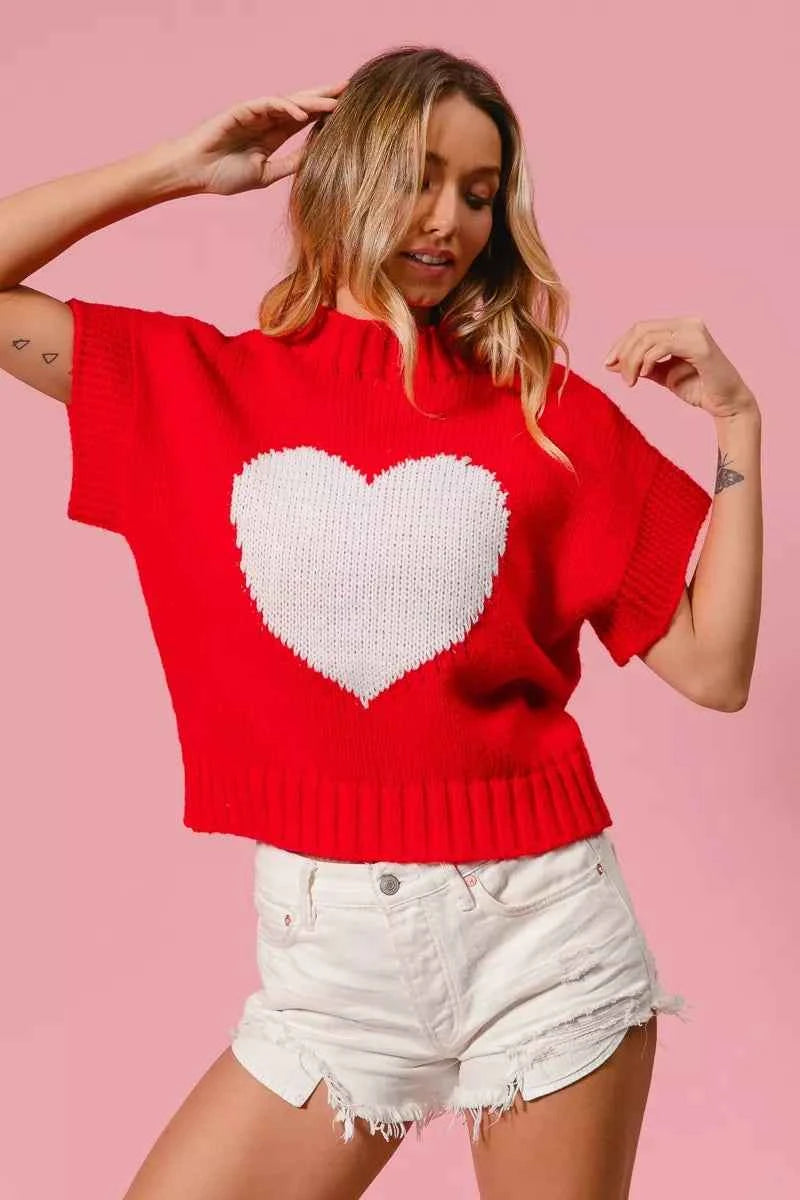 BiBi Rib Banded Heart Pattern Valentines Sweater 4d949718f5774d06a2617bb6cb0b91ab-Max-Origin