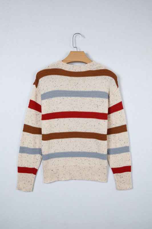 Vivienne Shoulder Heathered Knit Sweater 4d96acd7-9a44-4a09-8987-55343b85f69c