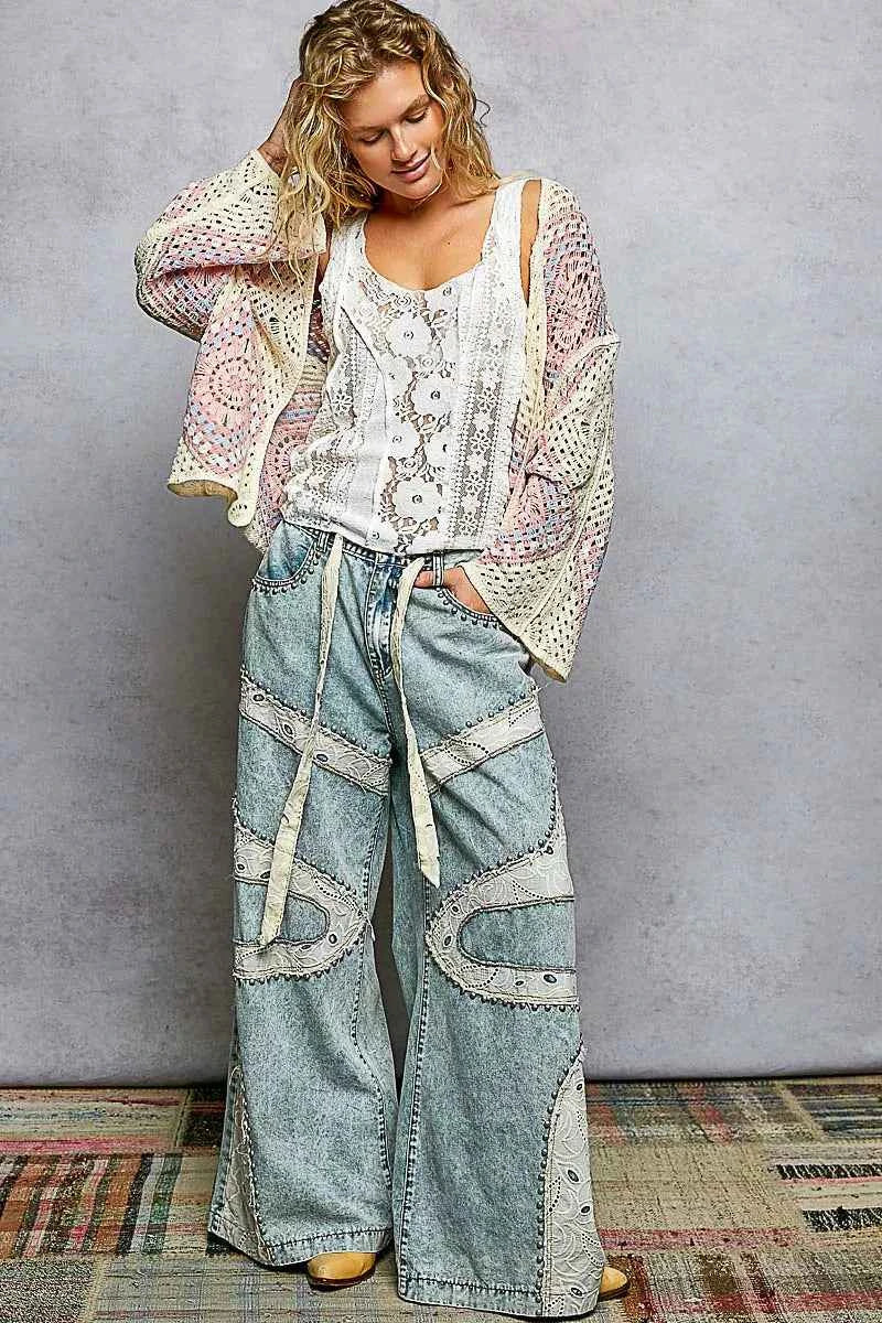 POL Open Front Crochet Cardigan with Granny Square Pattern 4db3bb8f-804c-4552-acc2-0fc4c45301d0-Max-Origin