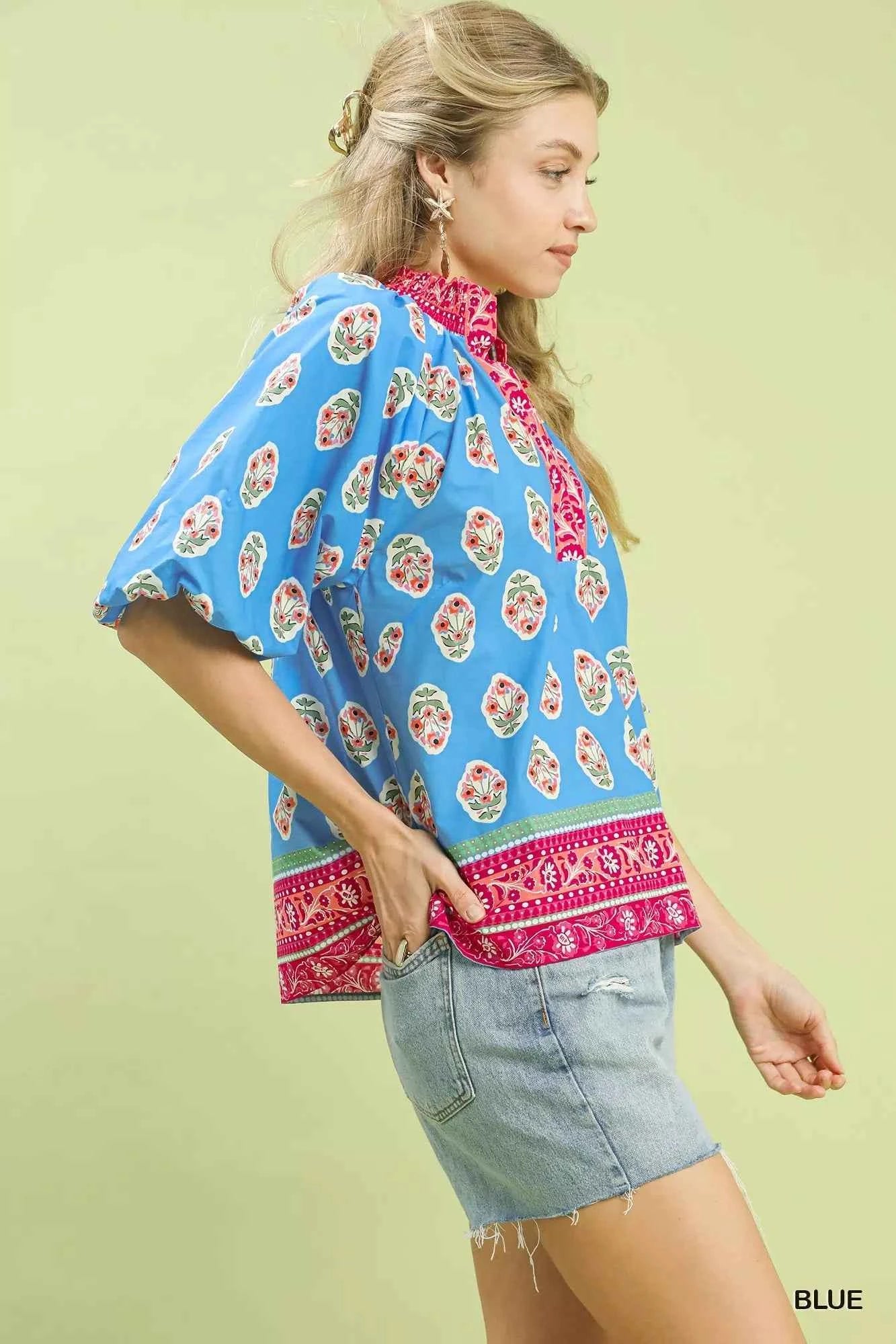 Umgee Boho Border Print Peasant Top 4db78c78-5c00-4cac-a392-e122d55e0f74-Max-Origin