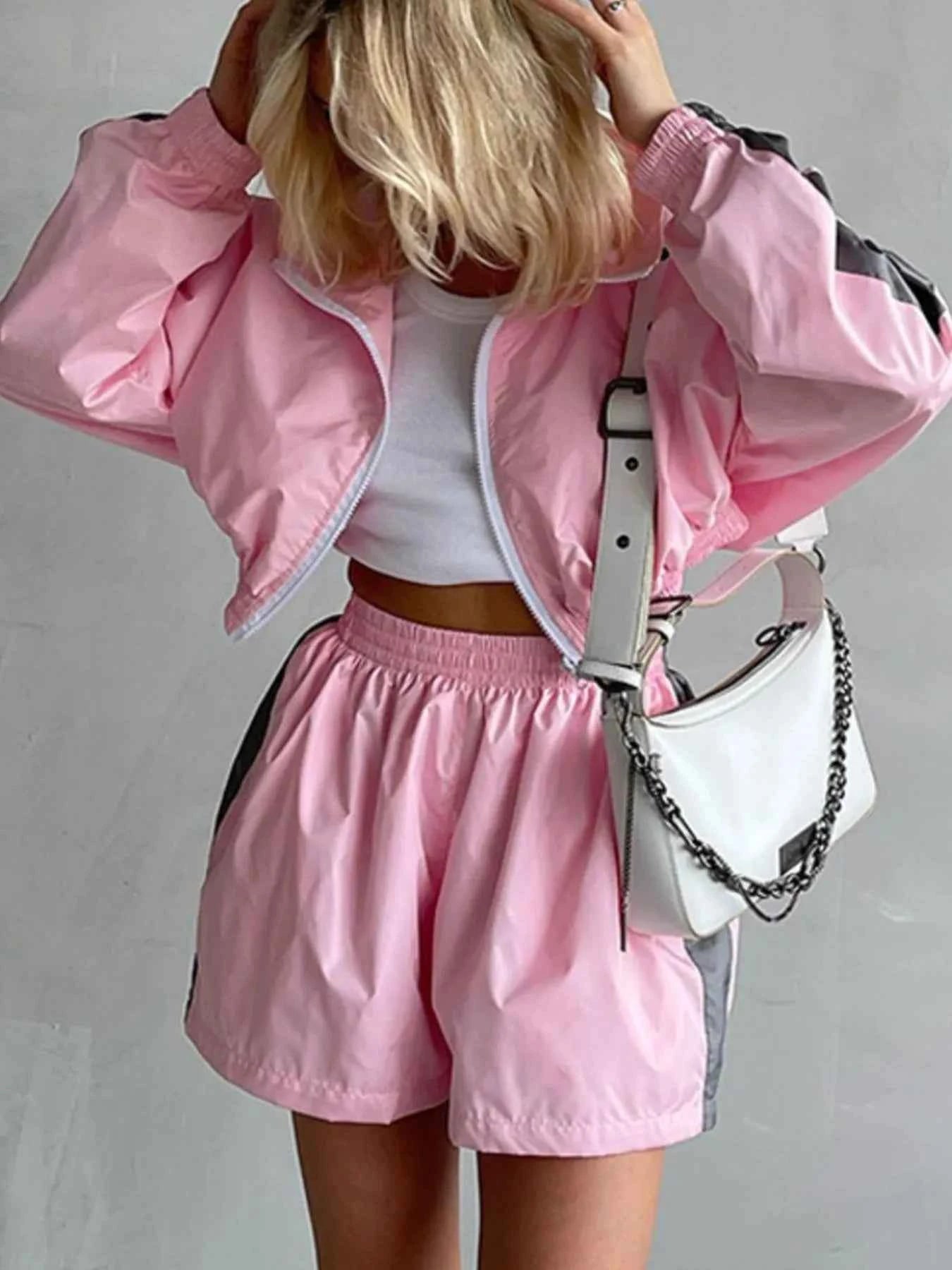 Zip Up Long Sleeve Jacket and Shorts Set 4dbab7e6-b4d3-43f6-b7fe-be99fe066dba-Max-Origin
