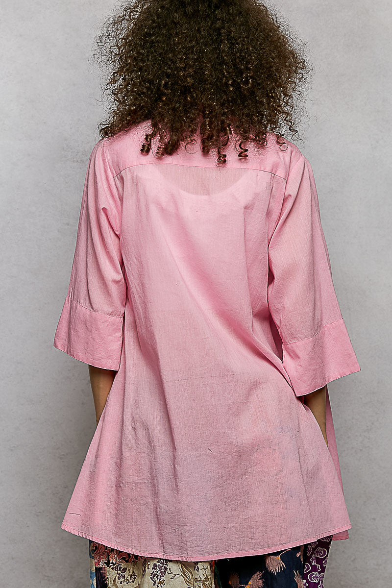 POL Floral Embroidered Half Sleeve Cotton Shirt 4dc40ef5-fe94-4358-bcd5-0afe282c614b-Max