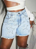 Star Raw Hem Denim Shorts Blue 4dd01f30-fe48-48c2-8069-a3b75430be72-Max-Origin