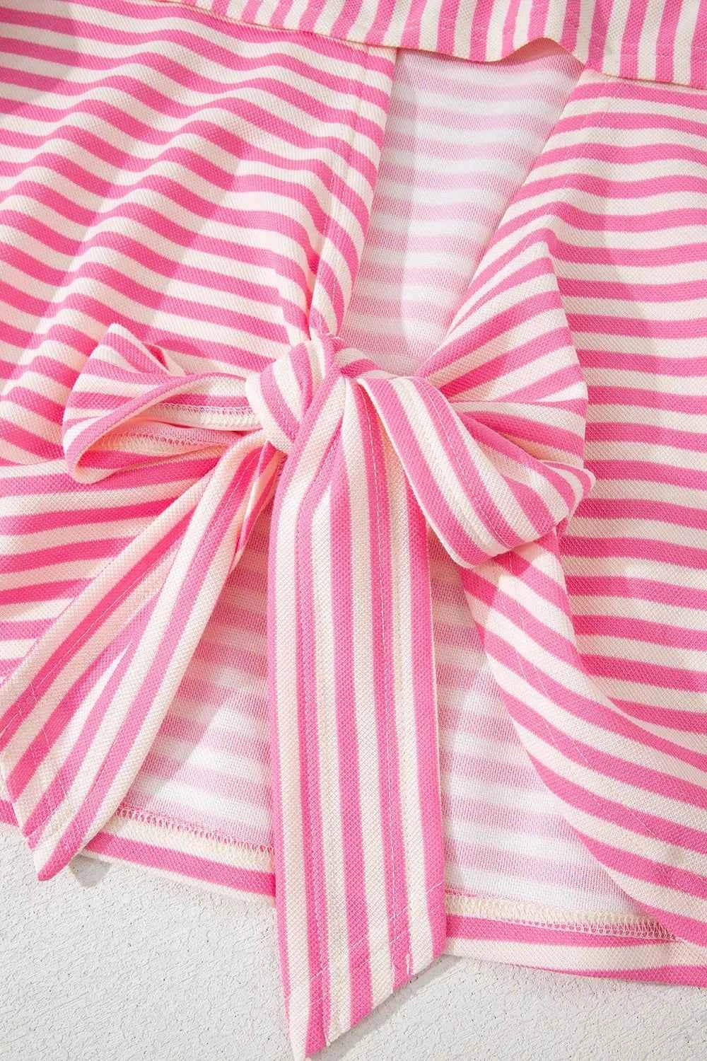 Striped Tie-Back Blouse with Cutout Detail 4dd92e65-2c0d-4366-9a76-33c486c70619-Max-Origin