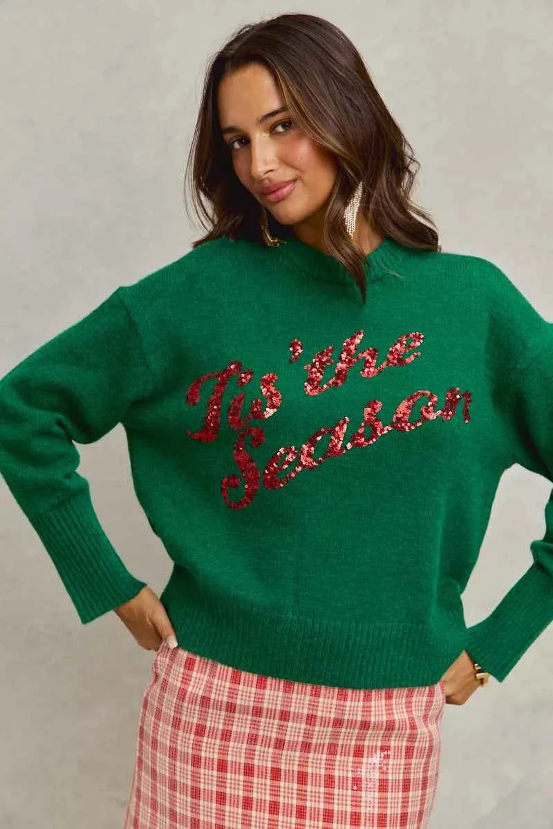 SO ME Sequins Lettering Christmas Holiday Sweater 4dea9fa881124638a56ea4b021079a66-Max-Origin