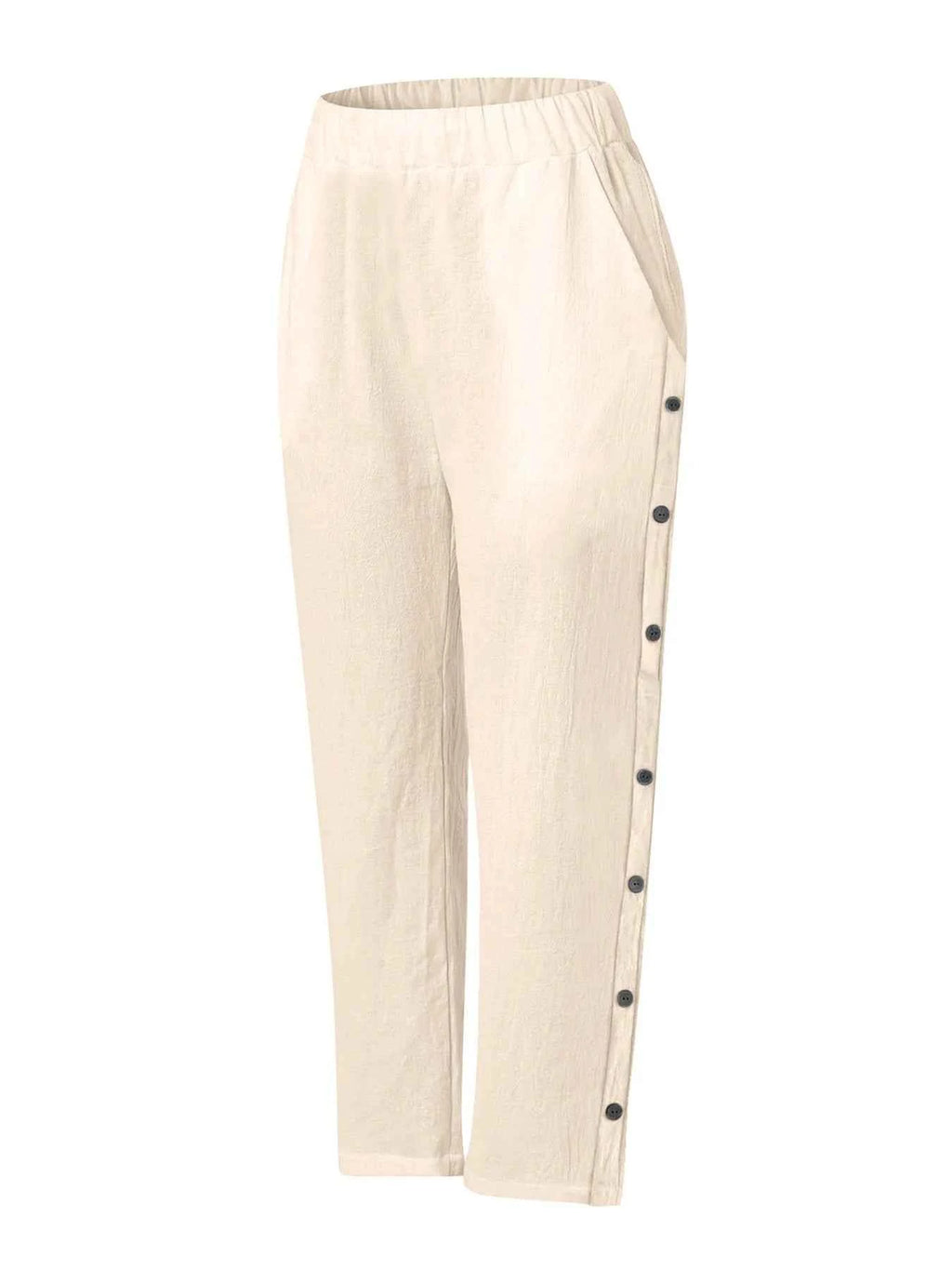 Full Size Side Decor Button Casual Wide Leg Pants Plus Size 4dfa2d8130514f088b551719abe2eb57-Max-Origin