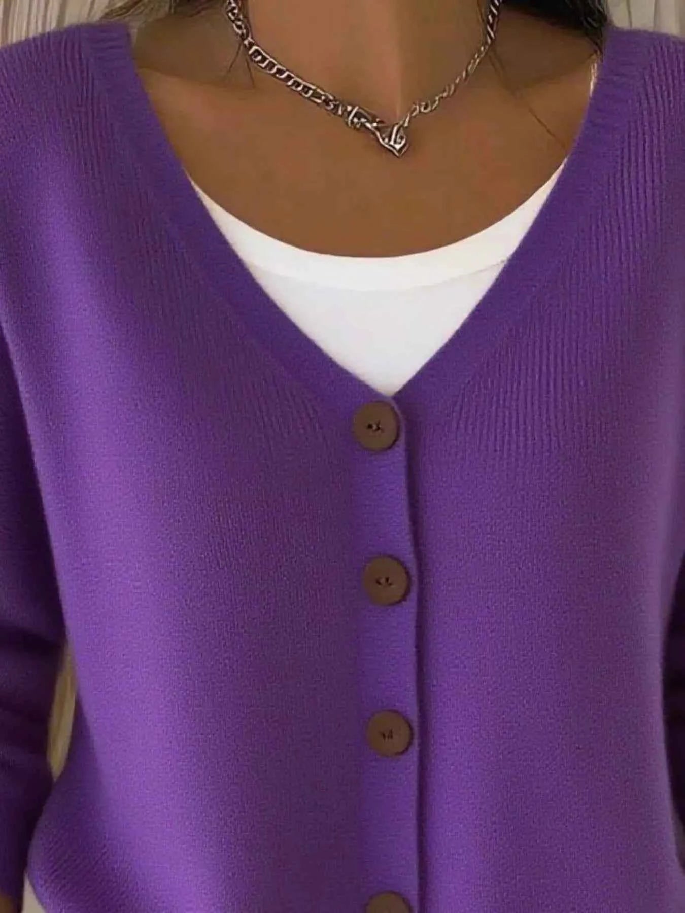 Full Size Button-Front V-Neck Cardigan Plus Size 4e013899-72f7-480b-aec9-6ca1cb06ad0f-Max-Origin