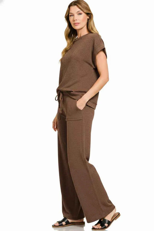 Zenana Cotton Slub Short Sleeve Tee and Pants Set 4e049f49-076d-4e28-b2bc-35bb51769821-Max-Origin