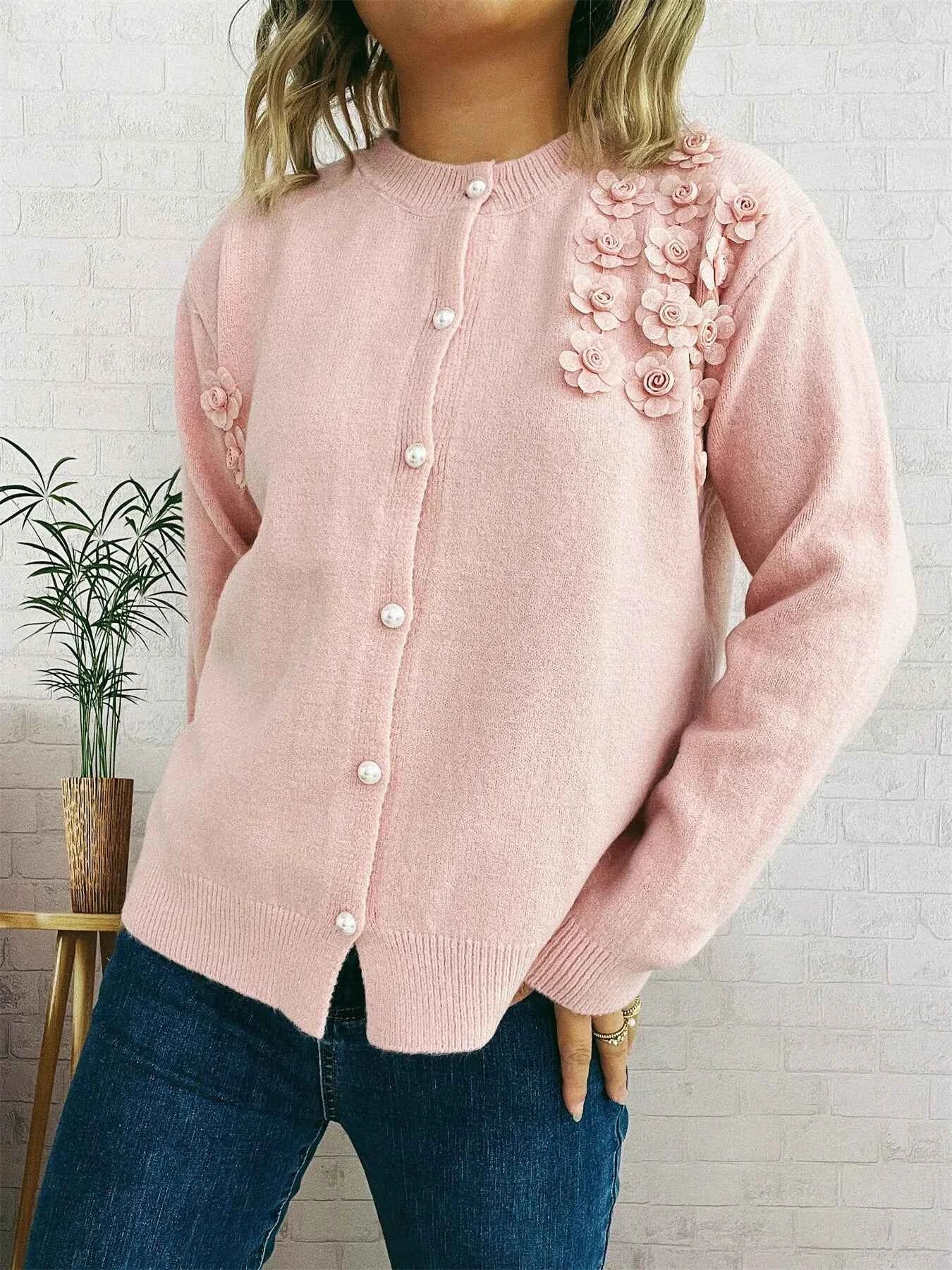 Flower Button Up Long Sleeve Cardigan 4e20c10d12f74cd083a3711d96d8aeb6-Max-Origin