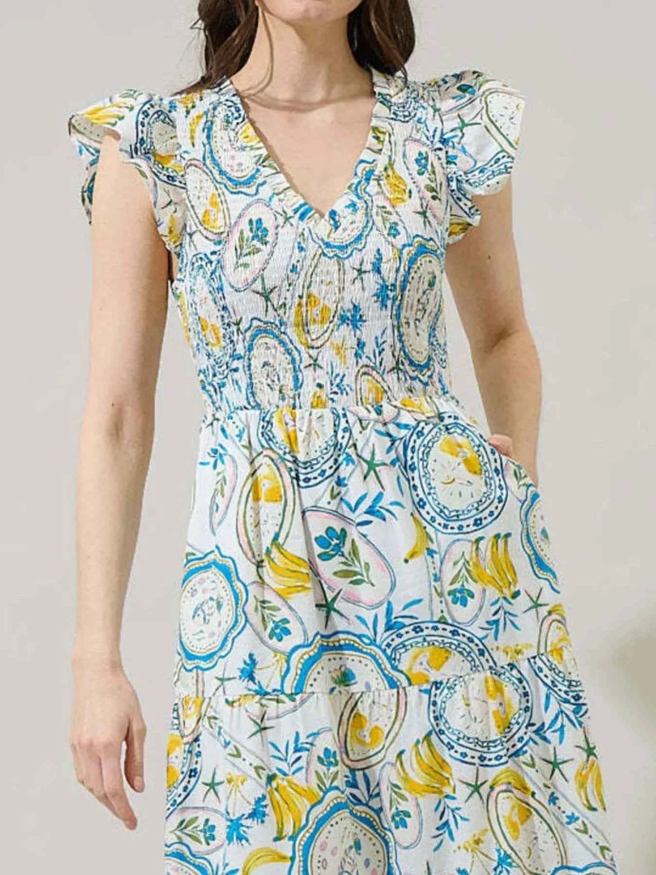 Ruffled V-Neck Tiered Midi Dress 4e2914d1-ce89-42e3-a311-23e6955498e8-Max-Origin