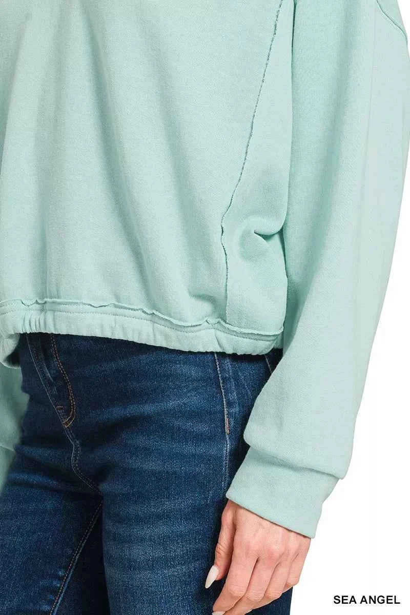 Zenana French Terry Collared Exposed Seam Sweatshirt 4e3eb396878a4db0b1830911431be8fa-Max-Origin