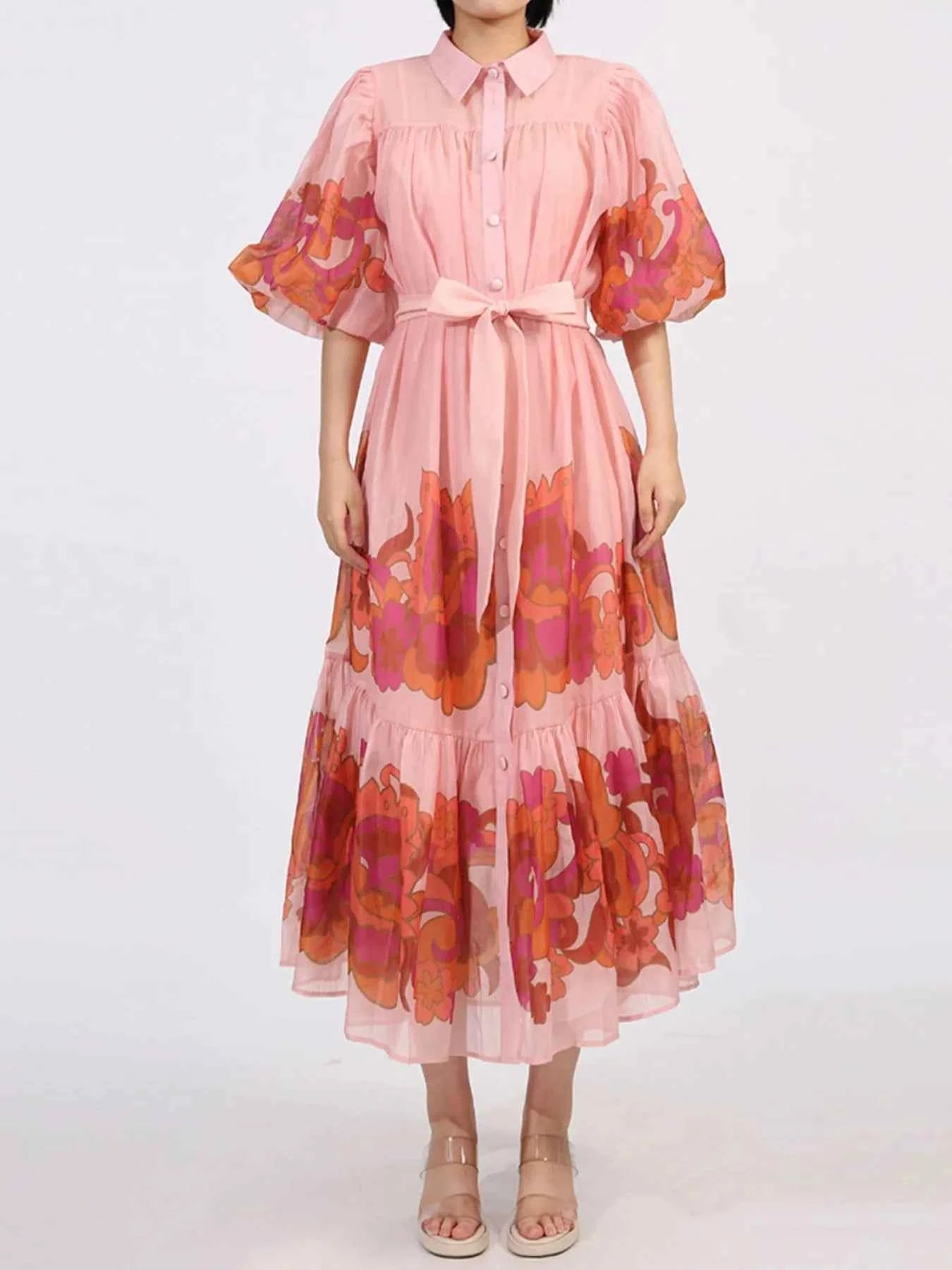 Button Front Puff Sleeve Dress 4e4163fa-1f14-43d0-8974-54dcc427cbd0-Max-Origin