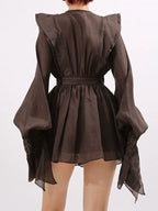 Ruffled Long Sleeve Mini Dress 4e47d963-1a41-4237-a1b8-5e3a0597beaf-Max