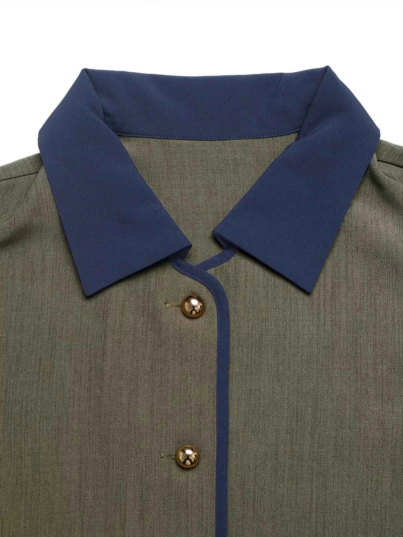Contrast Trim Button-Up Jacket 4e4d4e6a74e64cb1a41f7c3f030df950-Max-Origin