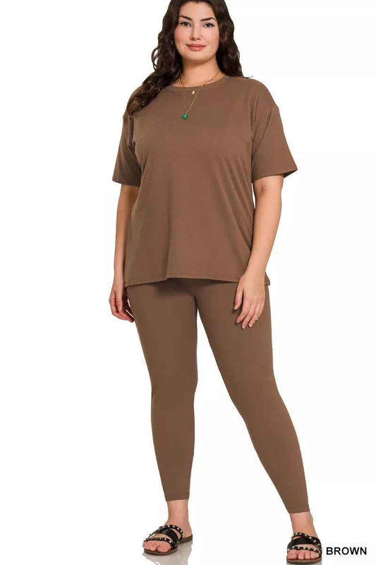 Full Size Brushed Dty Microfiber Short Sleeve Top and Pants Loungewear Set Plus Size 4e7a8aa6-58d9-4e3e-8ab6-d98b66af3055-Max-Origin