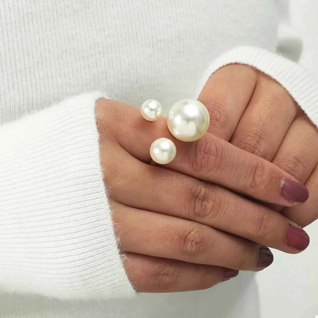 18K Gold-Plated Pearl Open Ring 4ea149c3-6595-4cf8-a30d-b49018e14cdb-Max-Origin