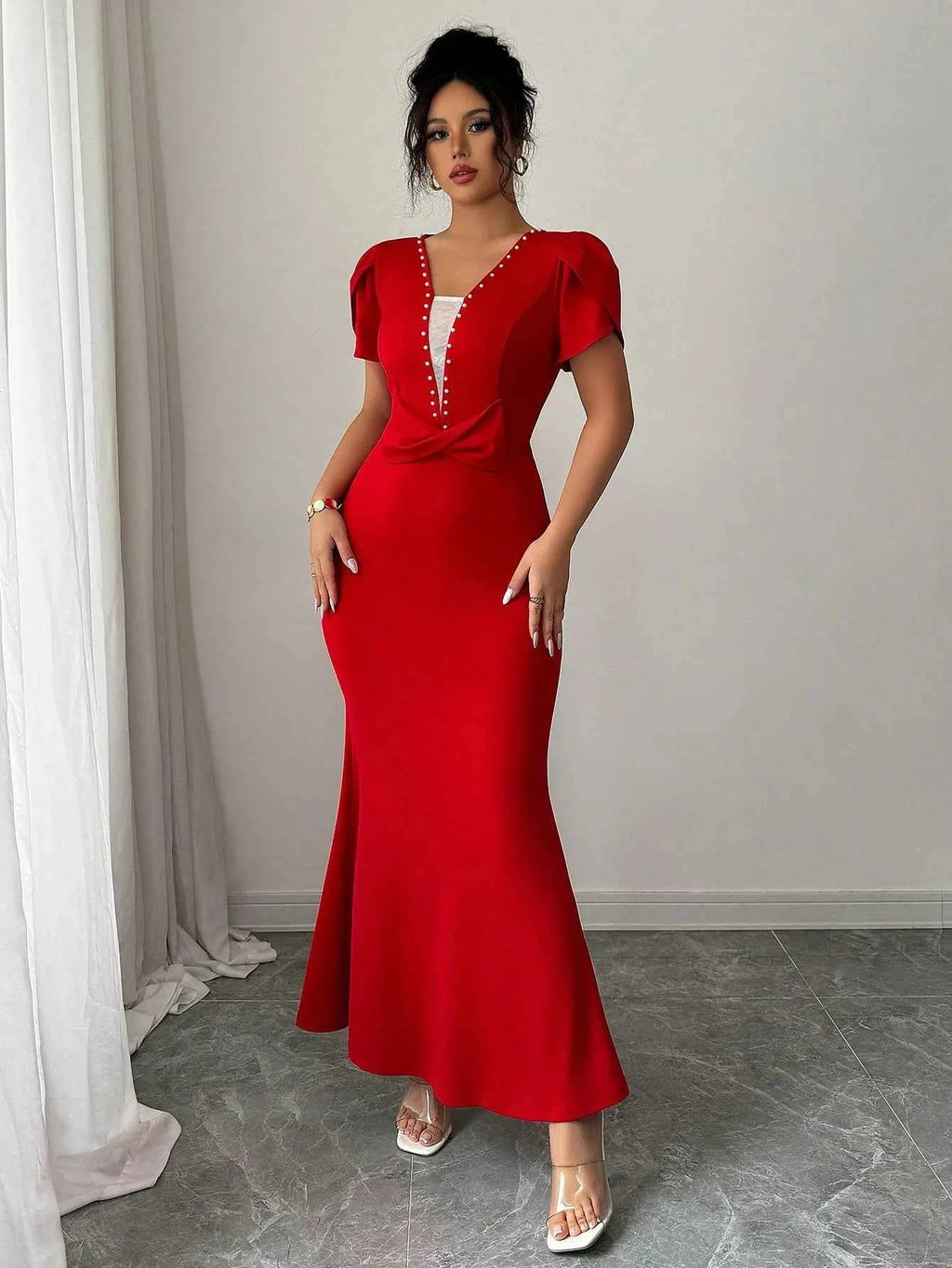 Petal Sleeve Mermaid Maxi Dress 4ea7a900-2935-42a2-b95e-f264289254de-Max-Origin