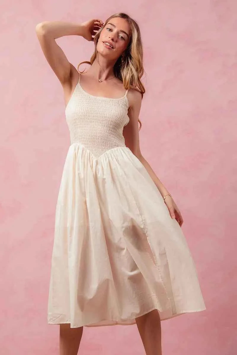 SO ME Smocked Sleeveless Casual Everyday Dress With Slit 4eae31a379984c9f97cc9a164a9b813b-Max-Origin