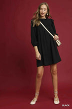 Umgee Linen Ruffle Shoulder Pleated Babydoll Dress 4eb9f93b-0d67-4493-a32b-b946ea8e8047-Max-Origin