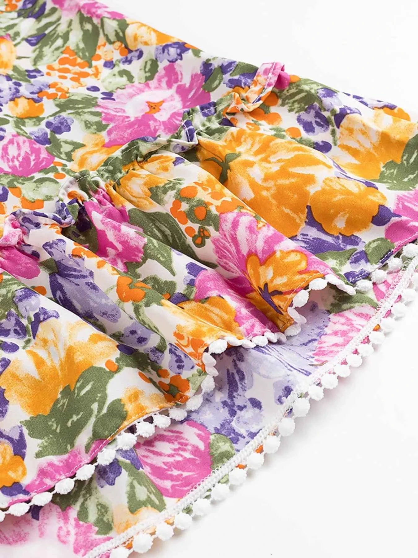 Floral Print Ruffled Hem Dress 4eba4e4c-1050-4204-bb30-ab7d97f408da-Max-Origin