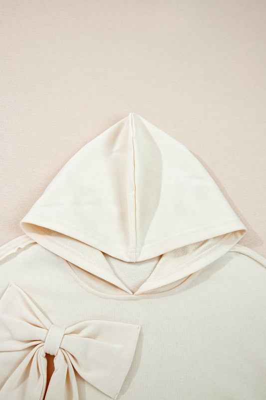 Solid Bow Long Sleeve Hoodie 4ed02952-e61c-468b-a490-50fb0cf64db1