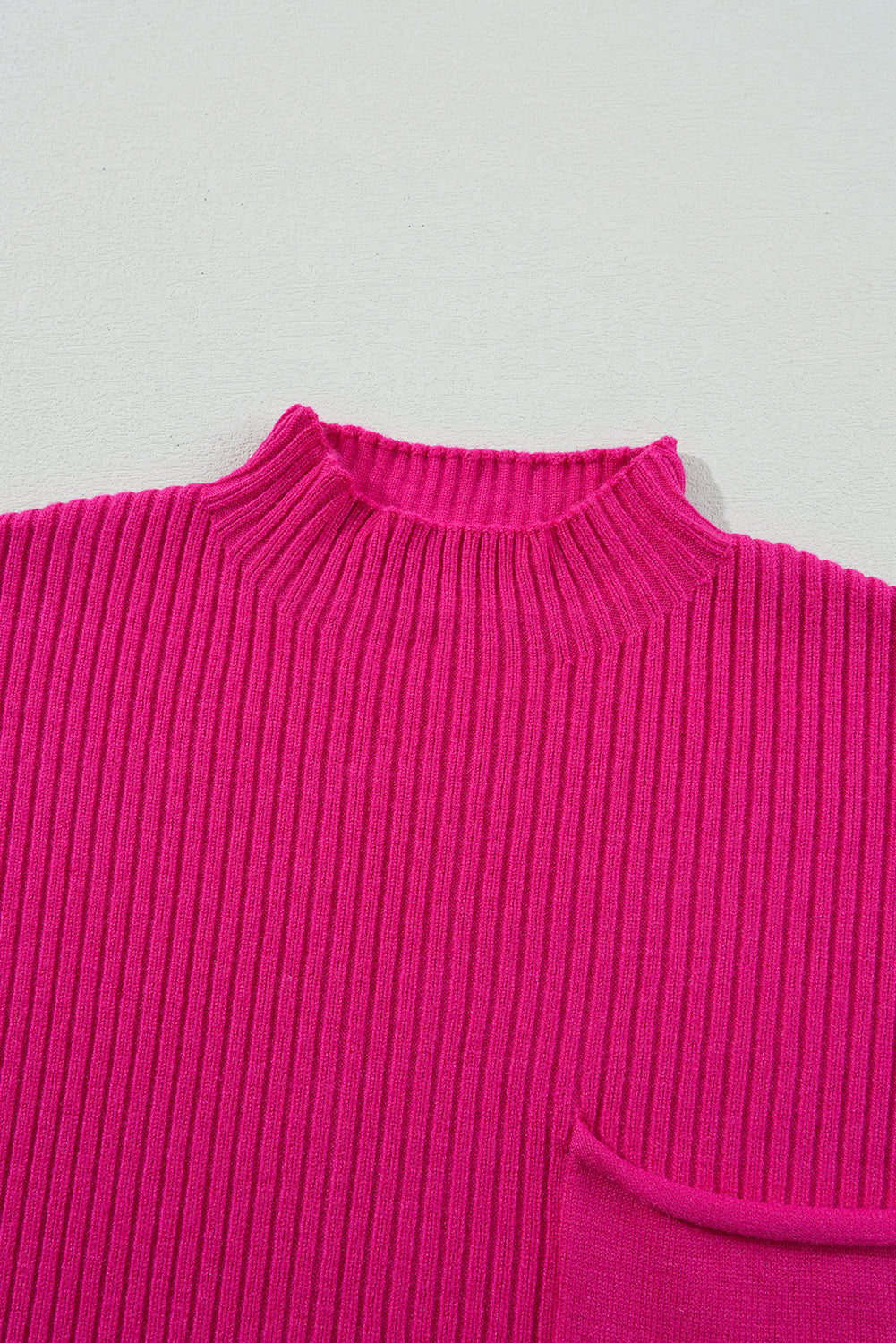 Green Patch Pocket Ribbed Knit Short Sleeve Sweater 4eff5cd6d9adc16f