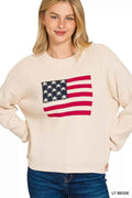 Zenana American Flag Crew Neck Sweater LT BEIGE 4f0a7c83c42c428182590b1a34f3a037-Max-Origin