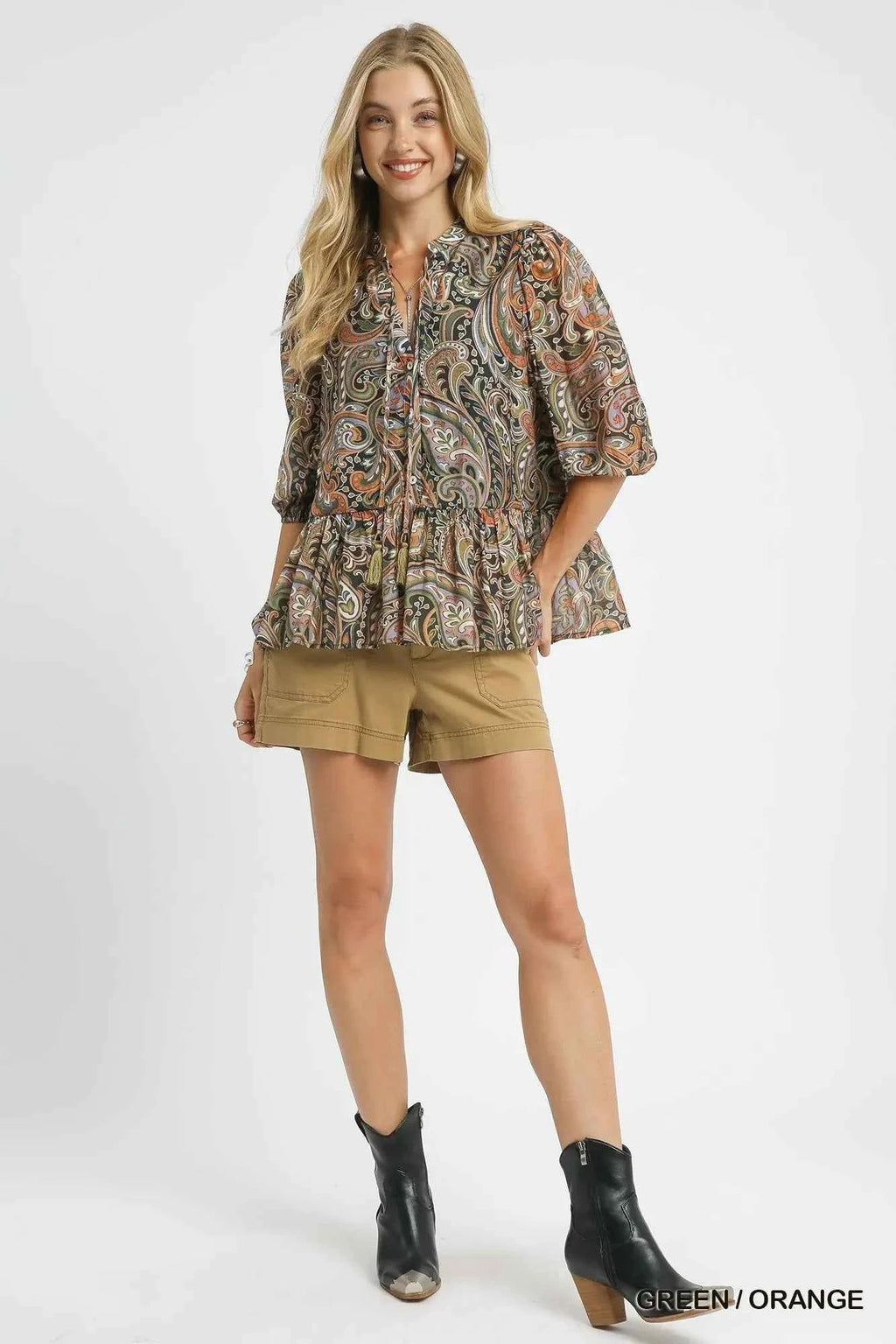 Umgee Paisley Print Peplum Blouse 4f27a49e-0294-4f39-af25-7f01e15a75cd-Max-Origin