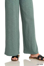 Zenana Cotton Slub Short Sleeve Tee and Pants Set 4f2cb078ca5e42b299b5201f76df6331-Max-Origin