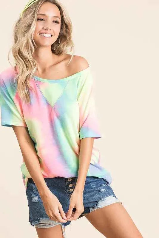 BiBi Tie Dye French Terry Print Top 4f359788c6e44fa5aa81f52b8112637f-Max-Origin