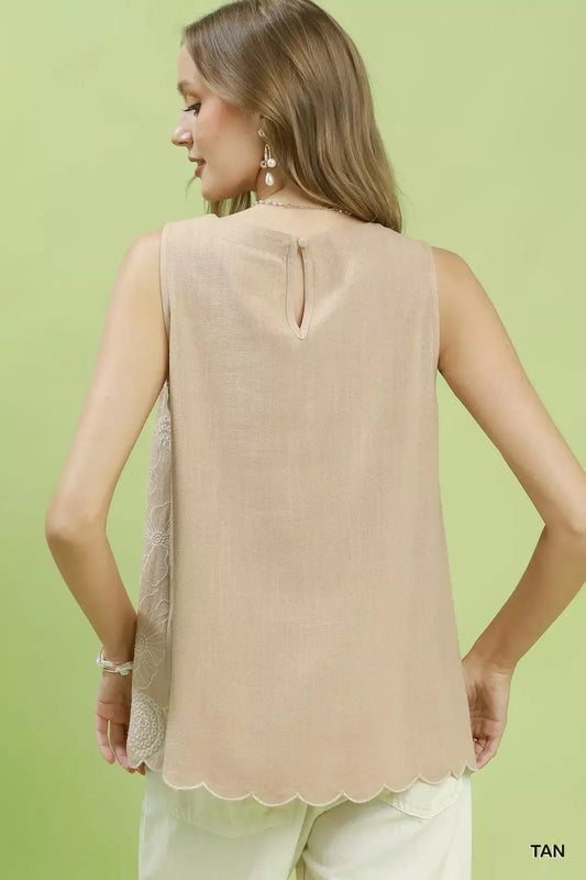 Floral Embroidered Sleeveless Top 4f4589ce-9353-4ba5-a104-18081d370dc7-Max-Origin