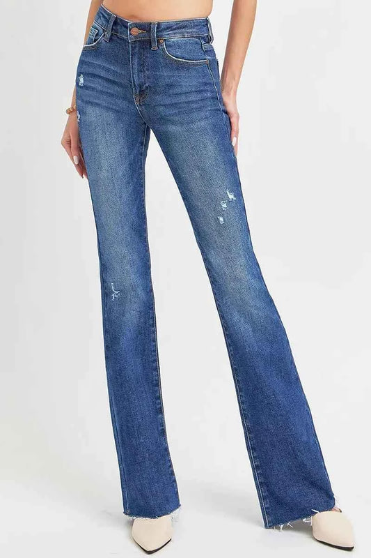 Full Size Distressed Mid Rise Flare Jeans Plus Size 4f4c65f1606d4c2c836cc014e723e329-Max-Origin