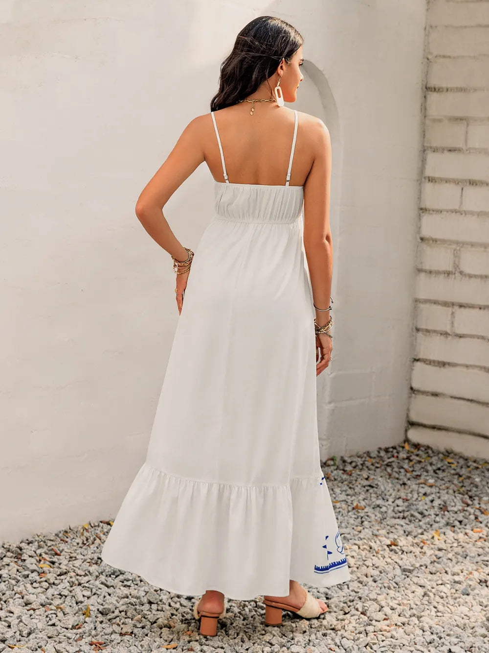 Printed Square Neck Maxi Cami Dress 4f505d8b-311a-405a-a850-982bf3c1a542-Max