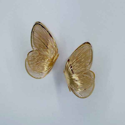 Gold or Silver Finish 3D Butterfly Post Back Earri 4f506cf9-8c49-49ca-85e1-2daeb9ec408d