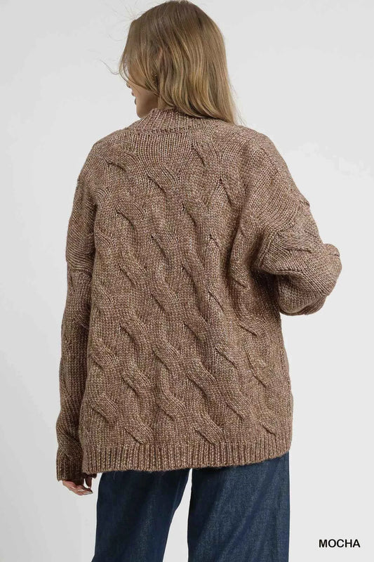 Chunky Cable Knit Open Front Cardigan 4f6014bc-4f39-4f00-a7e9-8605f6e2a2f8-Max-Origin