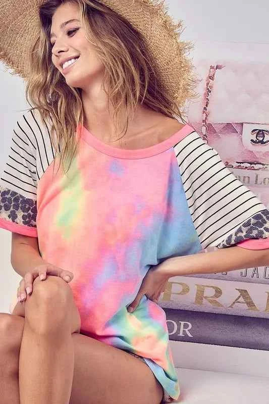 BiBi Tie Dye French Terry Top With Stripe Raglan PASTEL TIEDYE 4f87655bf9df448d96ec94abff8dad95-Max-Origin