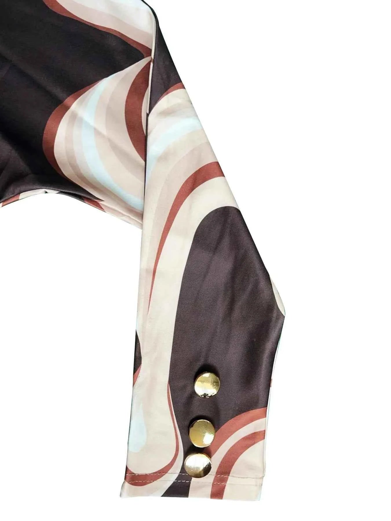 Cutout Abstract Print Mock Neck Blouse 4f898c75-b009-41c4-aac1-a62262405456-Max-Origin
